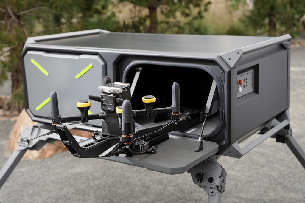 The Anvil-M drone — a detonating variant of the older Anvil — is seen here in an Anduril Industries display.